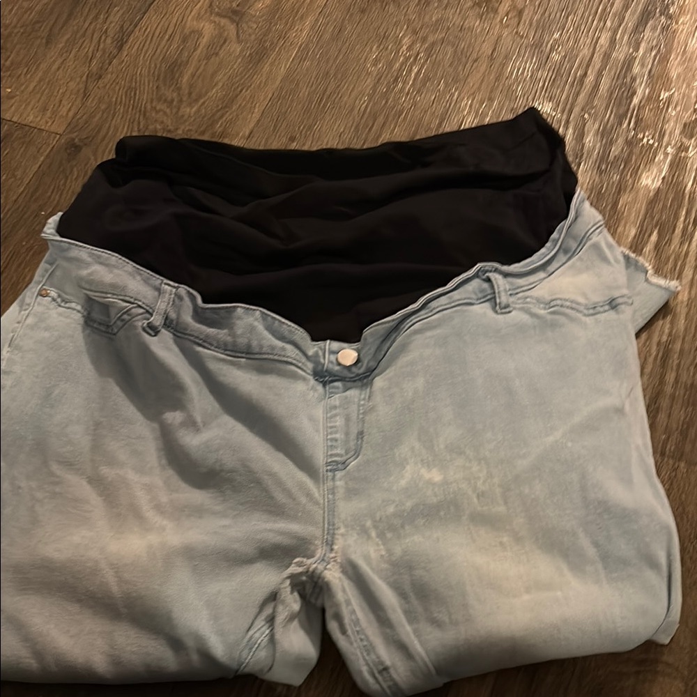 Destination Maternity Blue Jeggings with Elastic Waistband